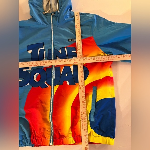 Members Only x Looney Tunes "Tune Squad" Space Jam windbreaker hooded sz L - Picture 6 of 11